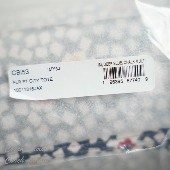 COACH CBI53 City Tote Bag With Floral Print Coated Canvas *SEALED* - Picture 8 of 8